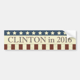 Hillary Clinton President 2016 Stars Stripes Bumpersticker