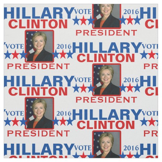 Hillary Clinton President 2016 Stof (Swatch)