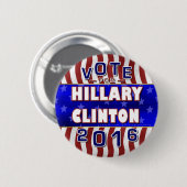 Hillary Clinton President 2016 Verkiezingsdemocraa Ronde Button 5,7 Cm (Voorkant /achterkant)
