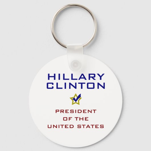 Hillary Clinton President V2 Sleutelhanger (Voorkant)