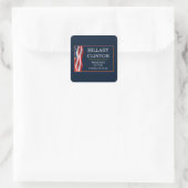 Hillary Clinton President V3 Vierkante Sticker (Tas)