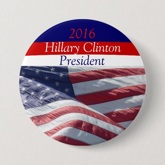 Hillary Clinton President van Hillary Clinton4u 20 Ronde Button 7,6 Cm (Voorkant)