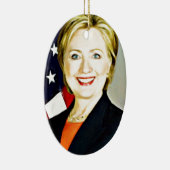 Hillary Clinton-President van USA_ Keramisch Ornament (Rechts)