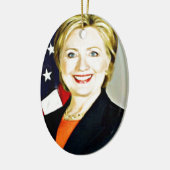 Hillary Clinton-President van USA_ Keramisch Ornament (Links)