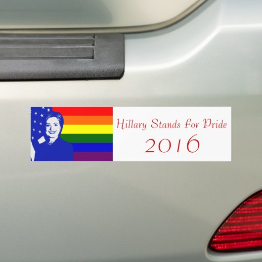 Hillary Clinton Pride 2016 Bumpersticker (Op auto)
