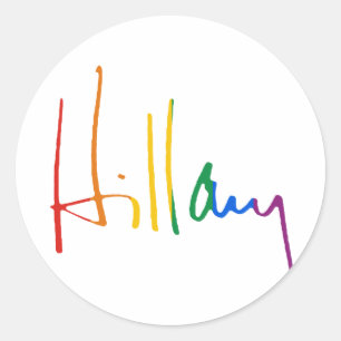 HILLARY CLINTON PRIDE -.png Ronde Sticker
