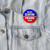 "HILLARY CLINTON PRISON 2016" 2,25-inch Ronde Button 5,7 Cm (In situ)