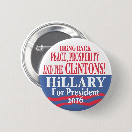 Hillary Clinton Provoorspoed 2016 Ronde Button 5,7 Cm (Voorkant /achterkant)