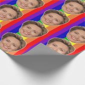 Hillary Clinton Rainbow Wrapping Paper Cadeaupapier (Hoek)