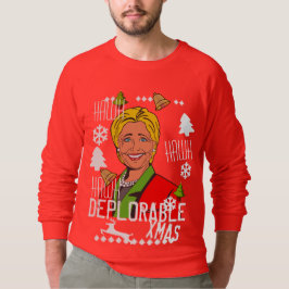 Hillary Clinton Red Ugly KerstSweater Trui