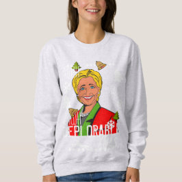 Hillary Clinton Red Ugly KerstSweater Trui