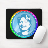 hillary clinton. regenboog. muismat (Met muis)