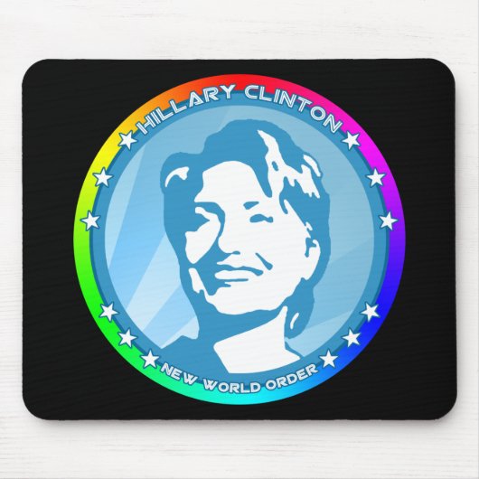 hillary clinton. regenboog. muismat (Voorkant)