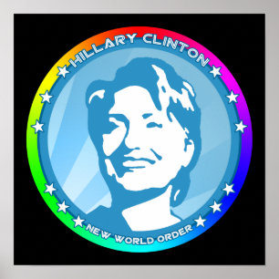 hillary clinton. regenboog. poster
