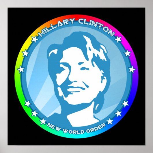 hillary clinton. regenboog. poster (Voorkant)