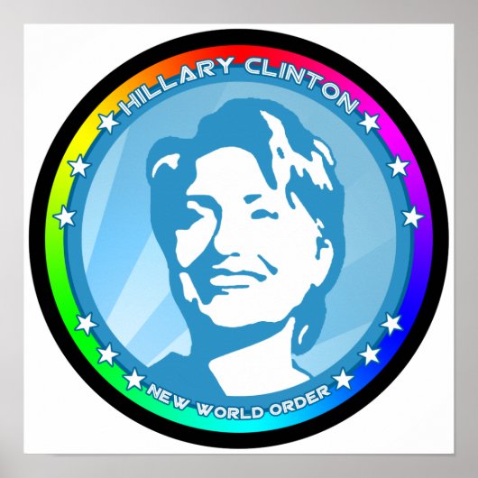 hillary clinton. regenboog. poster (Voorkant)