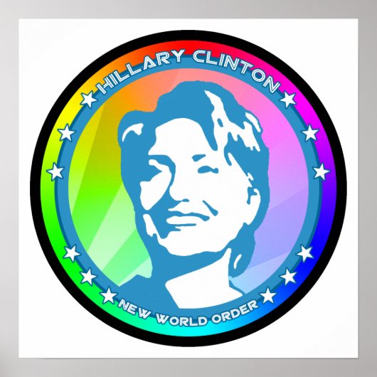 hillary clinton. regenboog. poster (Voorkant)