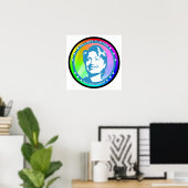 hillary clinton. regenboog. poster (Thuiskantoor)