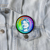 hillary clinton regenboog ronde button 7,6 cm (In situ)