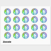 hillary clinton. regenboog. ronde sticker (Vel)