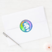 hillary clinton. regenboog. ronde sticker (Envelop)