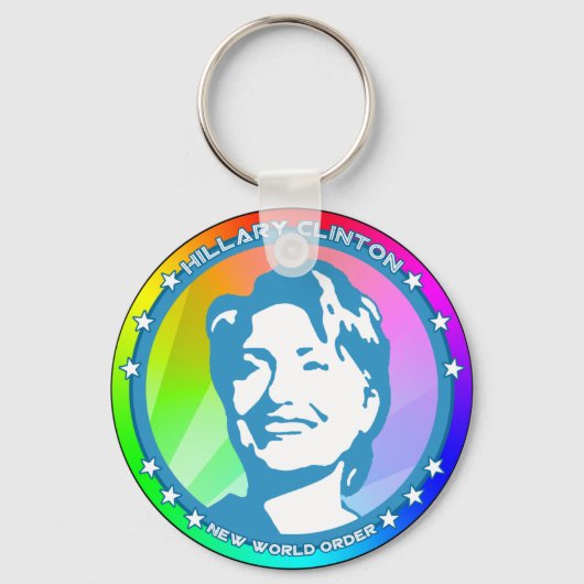 hillary clinton. regenboog. sleutelhanger (Voorkant)