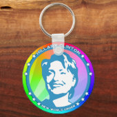 hillary clinton. regenboog. sleutelhanger (Voorkant)