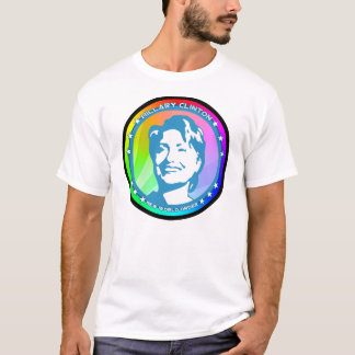 hillary clinton. regenboog. t-shirt