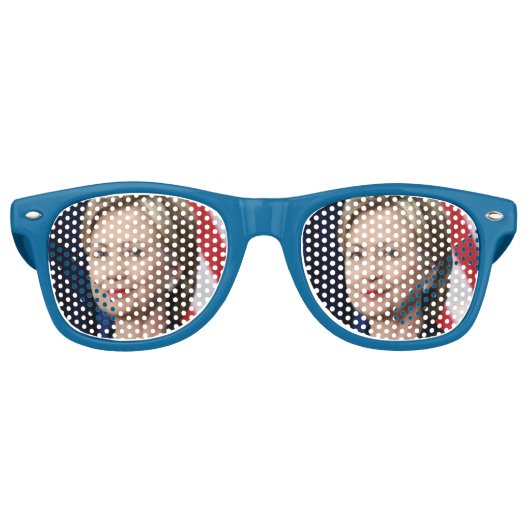 Hillary Clinton Retro Zonnebril (Voorkant)