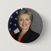Hillary Clinton Ronde Button 5,7 Cm (Voorkant)