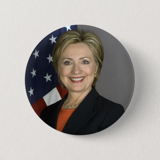 Hillary Clinton Ronde Button 5,7 Cm (Voorkant)