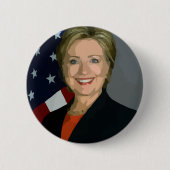 hillary clinton ronde button 5,7 cm (Voorkant)