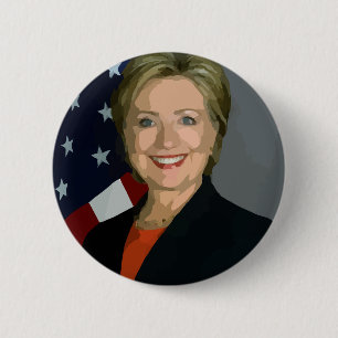 hillary clinton ronde button 5,7 cm