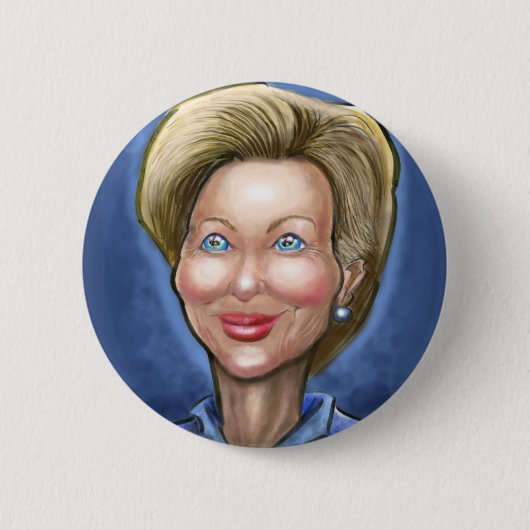 Hillary Clinton Ronde Button 5,7 Cm (Voorkant)