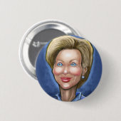 Hillary Clinton Ronde Button 5,7 Cm (Voorkant /achterkant)
