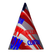 Hillary Clinton Running President American Flag Feesthoedjes (Rechts)