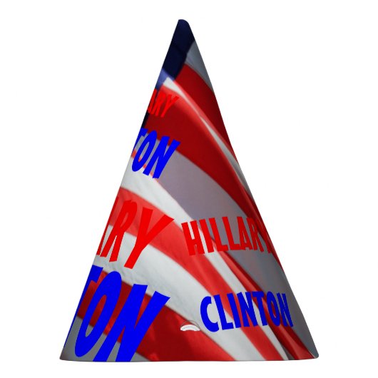 Hillary Clinton Running President American Flag Feesthoedjes (Rechts)