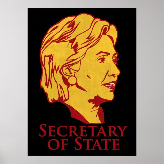 Hillary Clinton Secretary of State Poster (Voorkant)