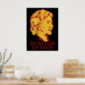 Hillary Clinton Secretary of State Poster (Keuken)