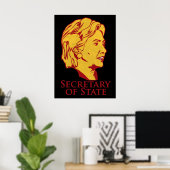 Hillary Clinton Secretary of State Poster (Thuiskantoor)