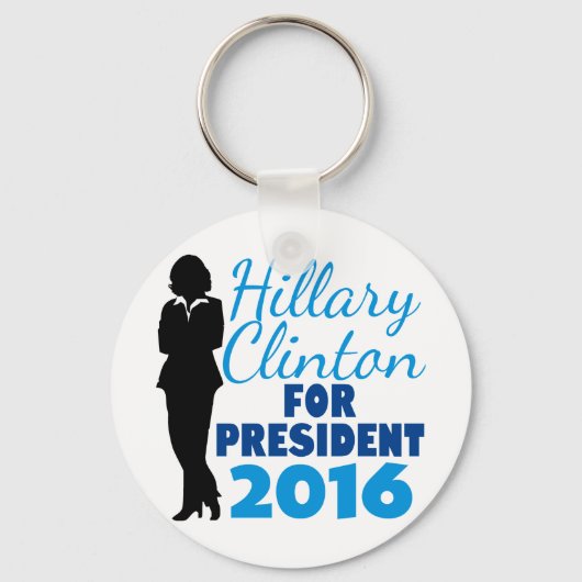 Hillary Clinton Silhouette Sleutelhanger (Voorkant)