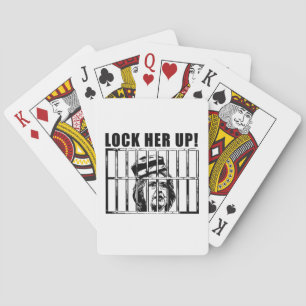 Hillary Clinton-speelkaarten vergrendelen Pokerkaarten
