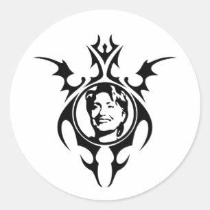 Hillary Clinton stamontwerp Ronde Sticker