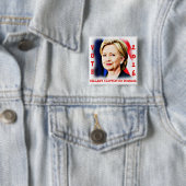 Hillary Clinton, stem voor President Vierkante Button 5,1 Cm (In situ)