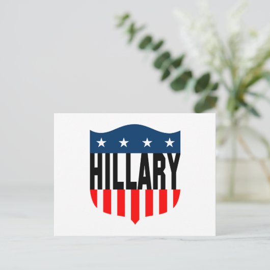 hillary clinton sterren en strepen briefkaart (Staand voorkant)