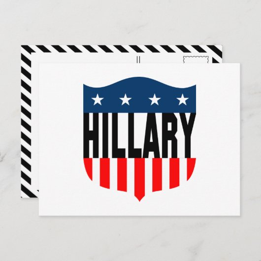 hillary clinton sterren en strepen briefkaart (Voorkant / Achterkant)