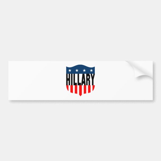 hillary clinton sterren en strepen bumpersticker (Voorkant)