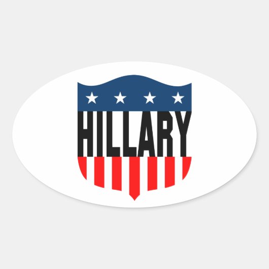 hillary clinton sterren en strepen ovale sticker (Voorkant)