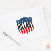 hillary clinton sterren en strepen ovale sticker (Envelop)