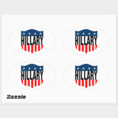 hillary clinton sterren en strepen ovale sticker (Vel)